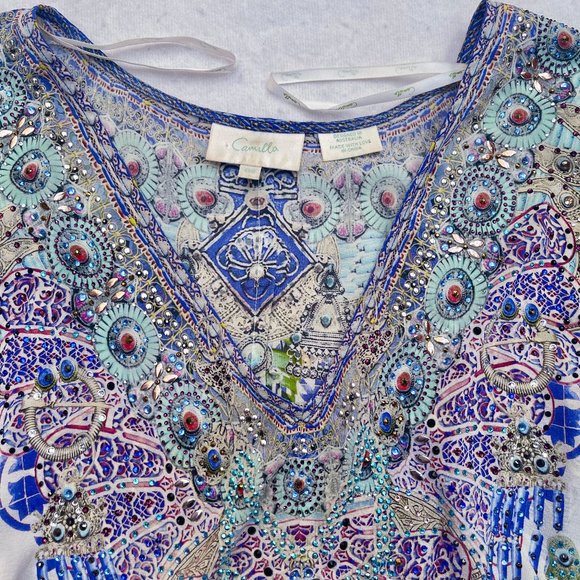 Auc Split Shoulder Kaftan- My Majorelle - Picture 4 of 16